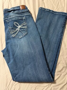 Wallflower Blue Bootcut Jeans with Embroidered Back Pocket